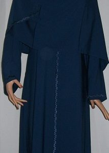 Dreiteiliges Burkaset blau S - 146 cm Länge