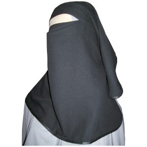 Niqaab - 2-teilig - schwarz